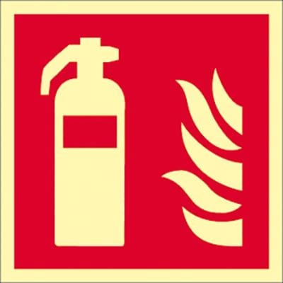 Sign fire extinguisher alu.