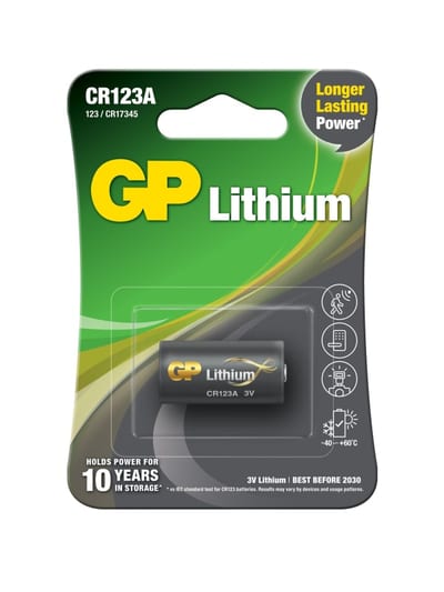 Battery Lithium CR123A 1-Pk