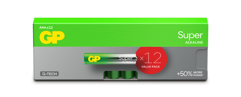 Battery Super Alkaline AAA/LR03 12-Pk (GPPCA24AS559)