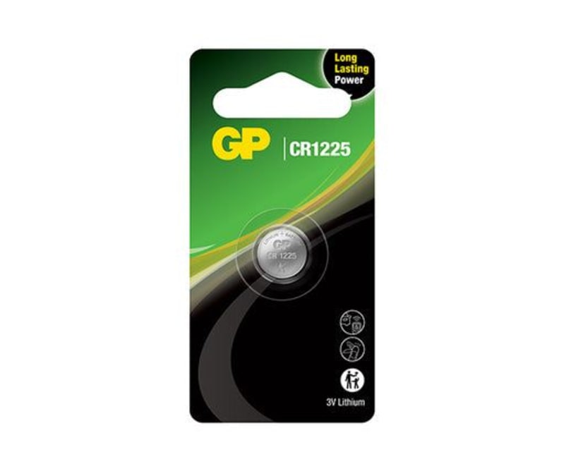 GP Lithium Button Cell CR1225, 3 V, 1-Pack (GPPBL1225001)