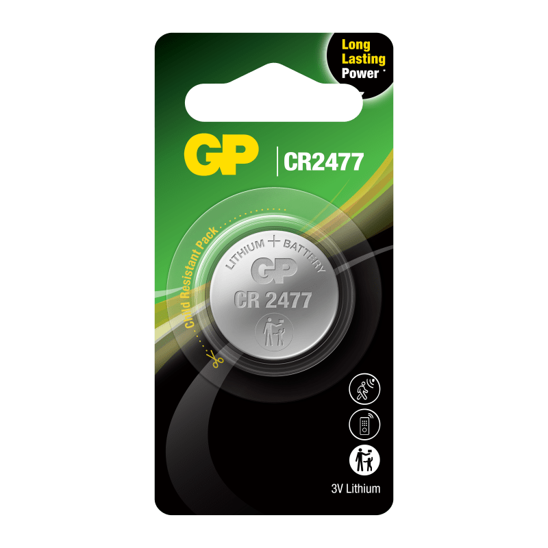 Battery Lithium button cell CR2477 1-Pk (GPPBL2477001)