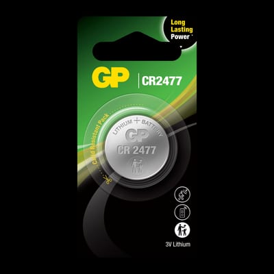 Battery Lithium button cell CR2477 1-Pk