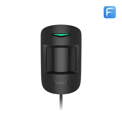 Ajax Fibra PIR/glass-break detector. Black