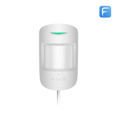 Ajax Fibra PIR/glass-break detector. White