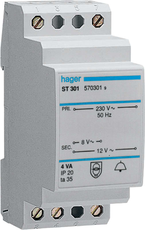 Bell Transformer 220/8-12V 4VA (ST301)
