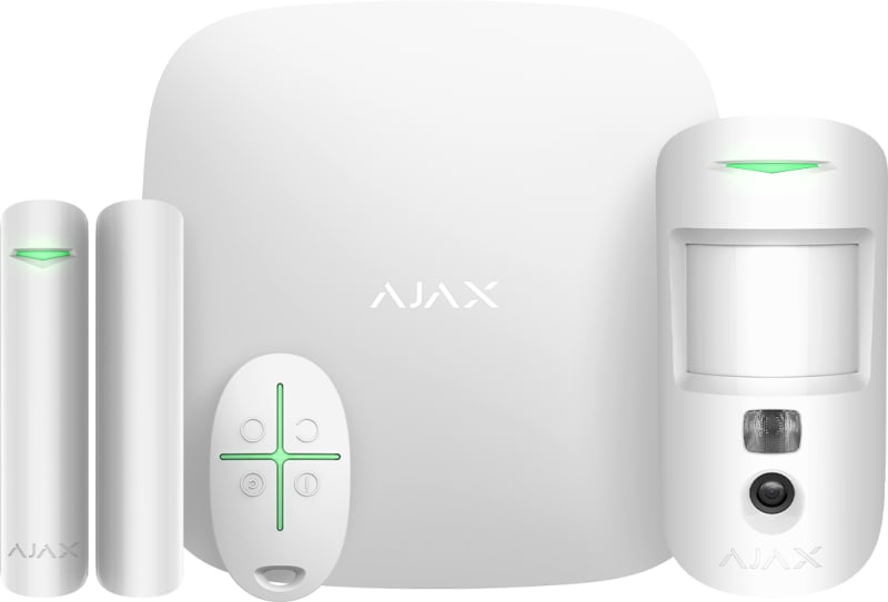 Ajax StarterKit Cam Plus HDR White Alarm System (156255.382.WH1)