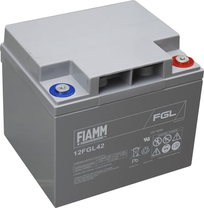 10 years FIAMM. LEAD-CORDLESS. 12V/42AH.