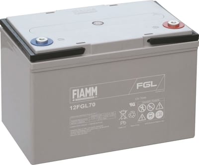 10 years FIAMM. LEAD-CORDLESS. 12V/70AH. (12FGL70)
