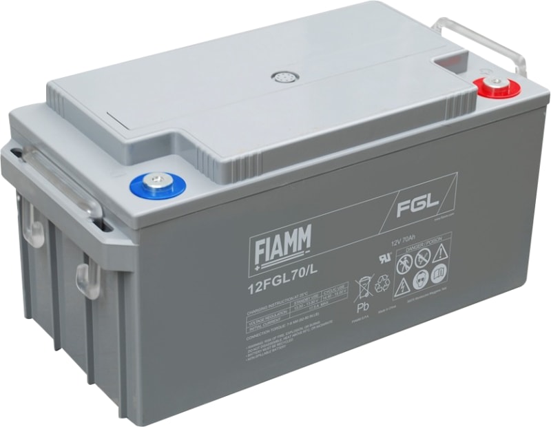10 years FIAMM. LEAD-CORDLESS. 12V/70AH. (12FGL70/L)