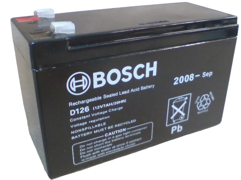 Lead-Acid Battery, 12VDC, 7.2AH (D126)