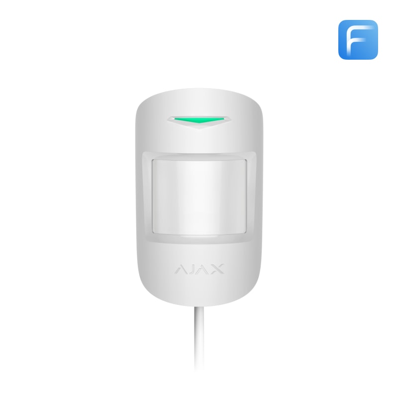 Ajax Fibra MotionProtect Curtain PIR/Microwave Detector Wired White (143624.02.WH1)