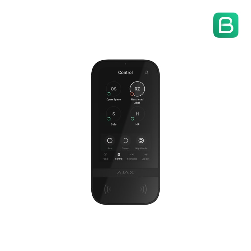 Ajax Operator panel touch and reader Black (58454.148.BL1)