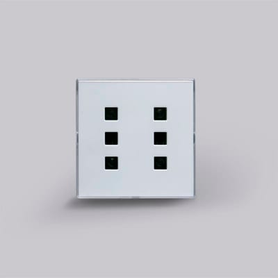 ABB Impressivo central plate for high-voltage signal light, blue