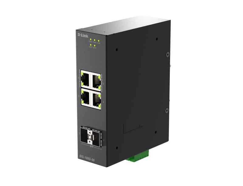 6-Port Industrial Gigabit Switch 2SFP (DIS-100G-06)