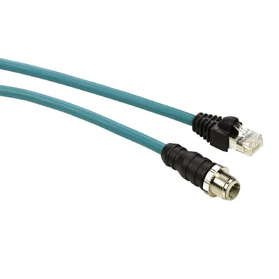 Schneider Electric Ethernet ConneXium cable - M12 connector - RJ45 connector - IP67 - 1 m TCSECL1M3M1S2