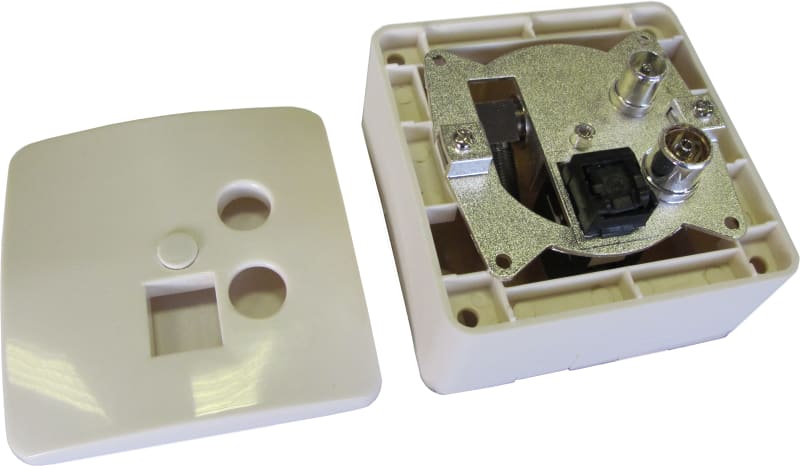 Technetix MPO-201 Multimedia Socket Outlet CATV plus RJ45