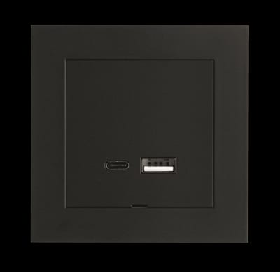 USB A+c Charger 3A IF Black