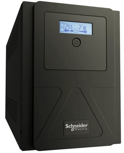 Schneider Electric Easy UPS 1 Ph Line Interactive, 750VA, Tower, 230V, 6 IEC C13 outlets, AVR, Dry Contact, LCD, without Network Card support SMVS750CAI