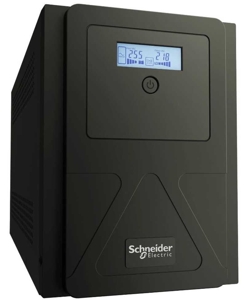 Schneider Electric Easy UPS 1 Ph Line Interactive, 1500VA, Tower, 230V, 6 IEC C13 outlets, AVR, Dry Contact, LCD, without Network Card support SMVS1500CAI