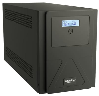 Schneider Electric Easy UPS 1 Ph Line Interactive, 2000VA, Tower, 230V, 6 IEC C13 outlets, AVR, Dry Contact, LCD, without Network Card support SMVS2000CAI