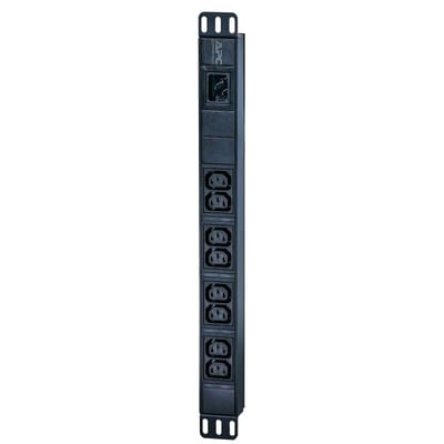 Schneider Electric APC Easy Rack PDU, Basic, 1U, 1 Phase, 3.7kW, 230V, 16A, 8 x C13 outlets, IEC60320 C20 inlet EPDU1016B