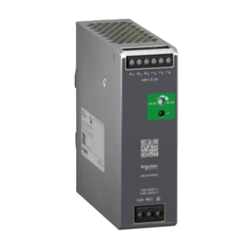 Schneider Electric Regulated Power Supply, 100-240V AC, 48V 2.5 A, single phase, Optimized ABLS1A48025