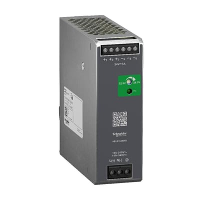 Schneider Electric Regulated Power Supply, 100-240V AC, 24V 5 A, single phase, Optimized ABLS1A24050
