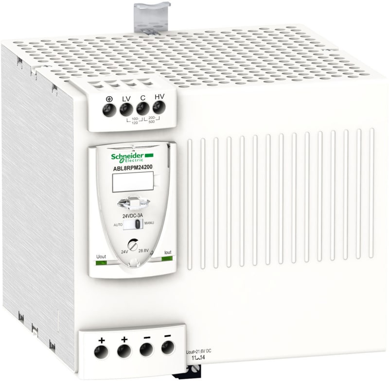 Schneider Electric regulated SMPS - 1 or 2-Phase - 100..240 V - 24 V - 20 A ABL8RPM24200