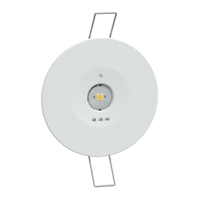 Schneider Electric Emergency luminaire, Exiway Smartbeam, act-dicube, 1H, recessed, open area, high flux, white OVA48981