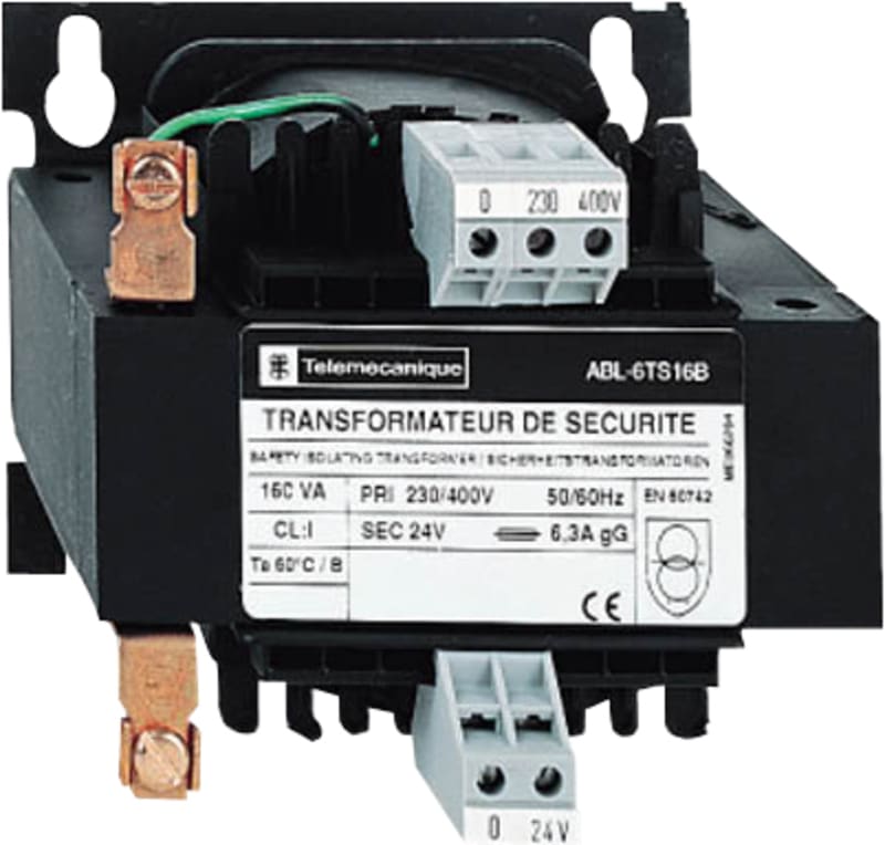 Schneider Electric voltage transformer - 230..400 V - 1 x 24 V - 100 VA ABL6TS10B