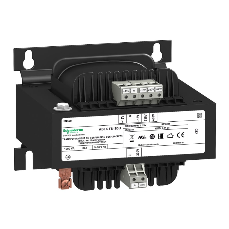 Schneider Electric voltage transformer - 230..400 V - 1 x 230 V - 1600 VA ABL6TS160U