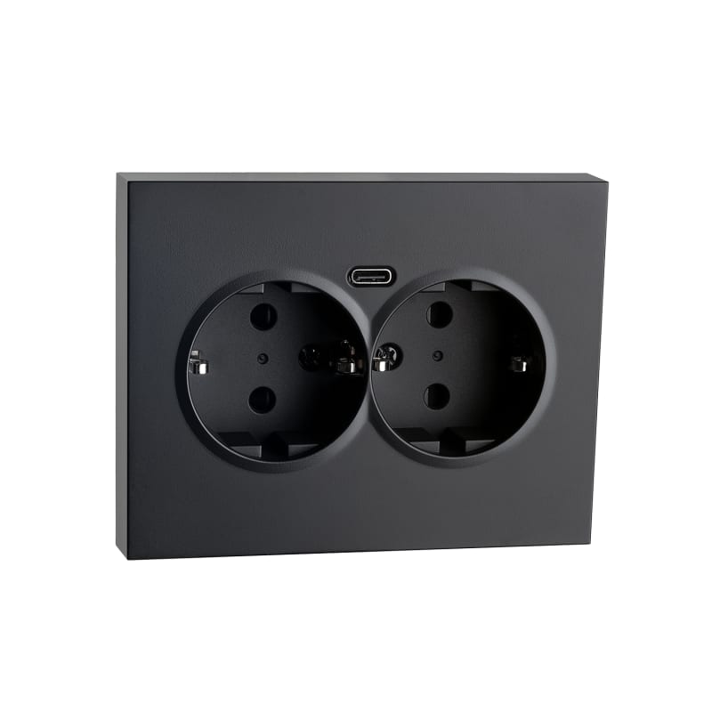 Socket IF Double M USB-C 1,5 BOX Black (6603306)