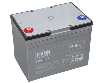 10 years FIAMM. LEAD-CORDLESS. 12V/33AH.