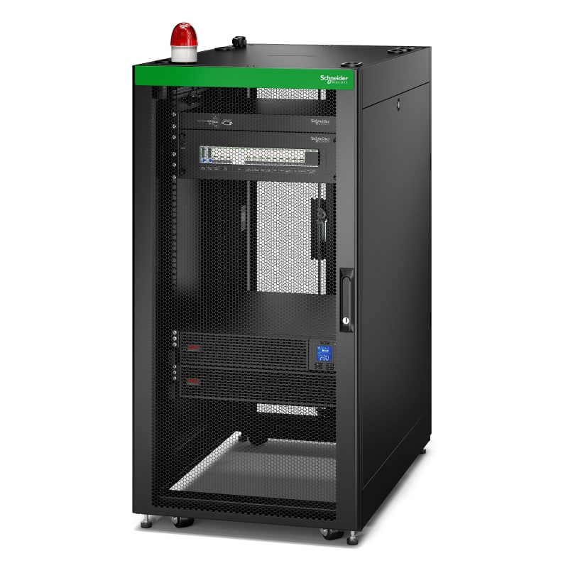 Schneider Electric Base Enclosure Config (Ventilated 24U Easy Rack, SRVPM3K, PDP, Energy Meter, Local Management, Lighting) EMDC24U3KP2V