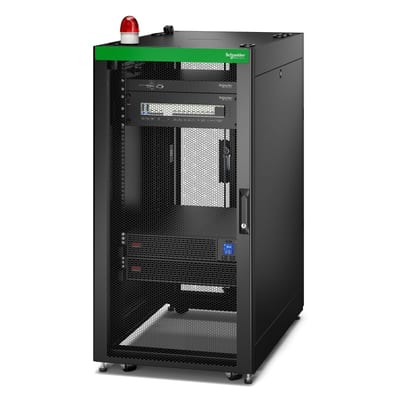 Schneider Electric Base Enclosure Config (Ventilated 24U Easy Rack, SRVPM3K, PDP, Energy Meter, Local Management, Lighting) EMDC24U3KP2V