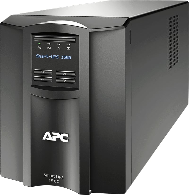 Schneider Electric APC Smart-UPS, Line Interactive, 1500VA, Tower, 230V, 8X IEC C13 outlets, SmartConnect Port+SmartSlot, AVR, LCD SMT1500IC