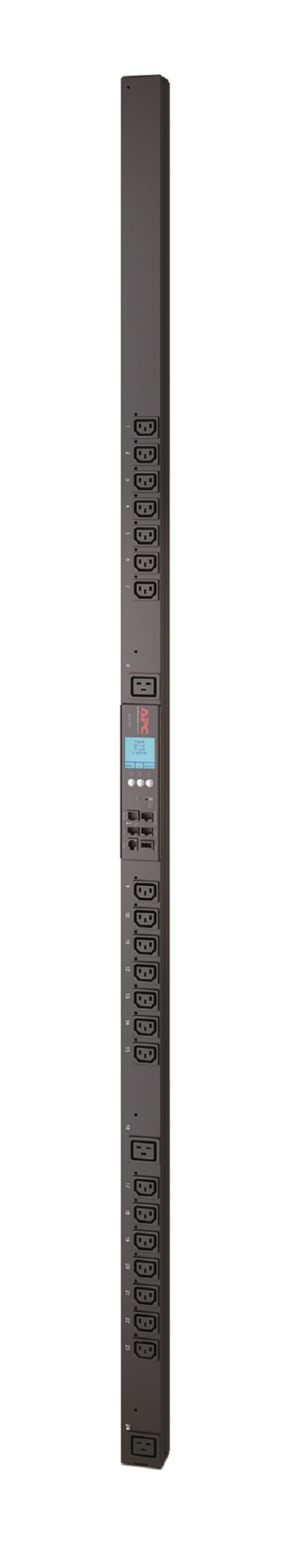 Schneider Electric Rack PDU 2G, Metered by Outlet with Switching, ZeroU, 20A/208V, 16A/230V, (21) C13 & (3) C19 AP8659