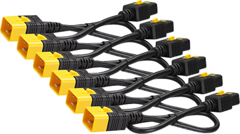 Schneider Electric Power Cord Kit (6 ea), Locking, C19 to C20, 0.6M AP8712S