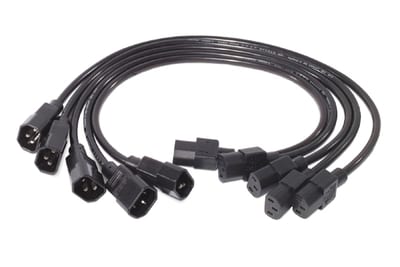 Schneider Electric Power Cord Kit (5 ea), C13 to C14, 0.6M AP9890