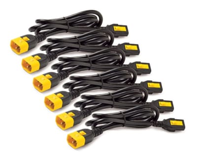 Schneider Electric Power Cord Kit (6 ea), Locking, C13 to C14, 1.2M AP8704S-WW