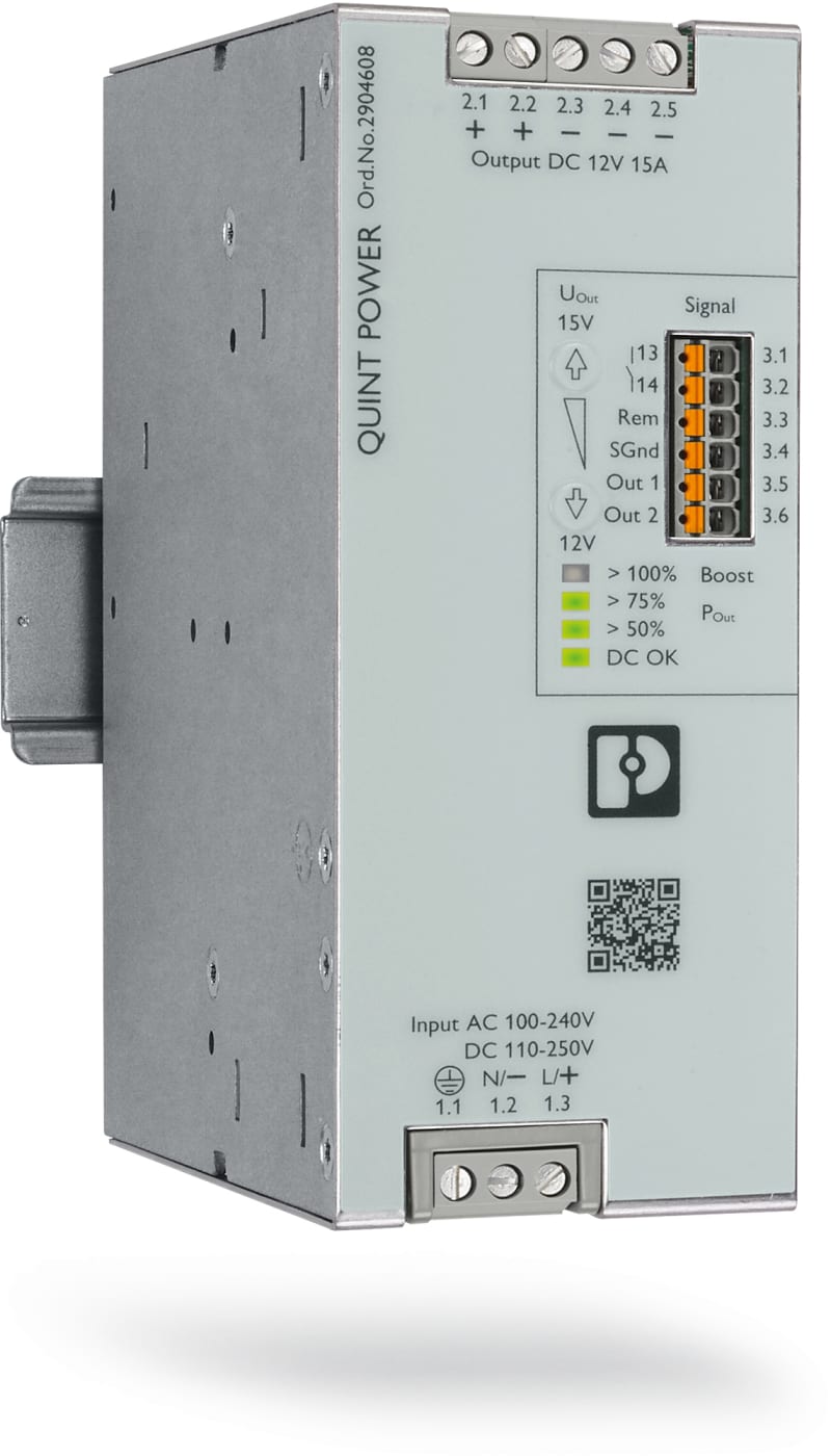 Phoenix Contact QUINT4 12 VDC 15 A primary-switched power supply (QUINT4-PS/1AC/12DC/15)