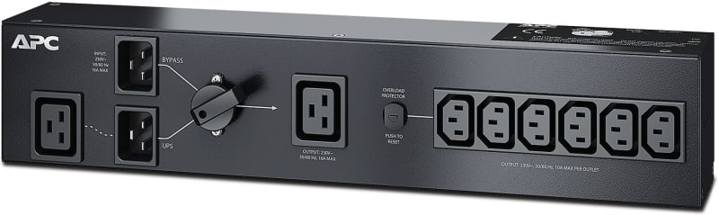 Schneider Electric APC Service Bypass PDU, 230V 16AMP W/ (6) IEC C13 AND (1) C19 SBP3000RMI