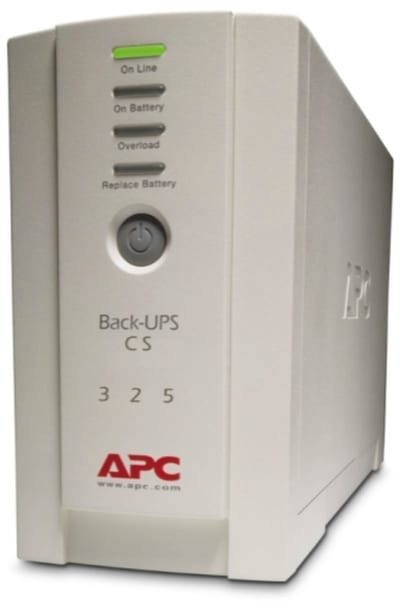 Schneider Electric APC Back-UPS CS 325VA, 230V, without auto shutdown software, 4 IEC outlets (1 surge) BK325I