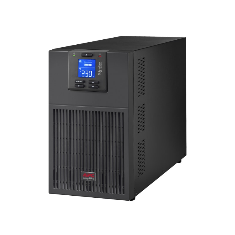 Schneider Electric APC Easy UPS On-Line, 3KVA/2700W, Tower, 230V, 6X IEC C13 + 1X IEC C19 outlets, Intelligent Card Slot, LCD SRV3KI-E