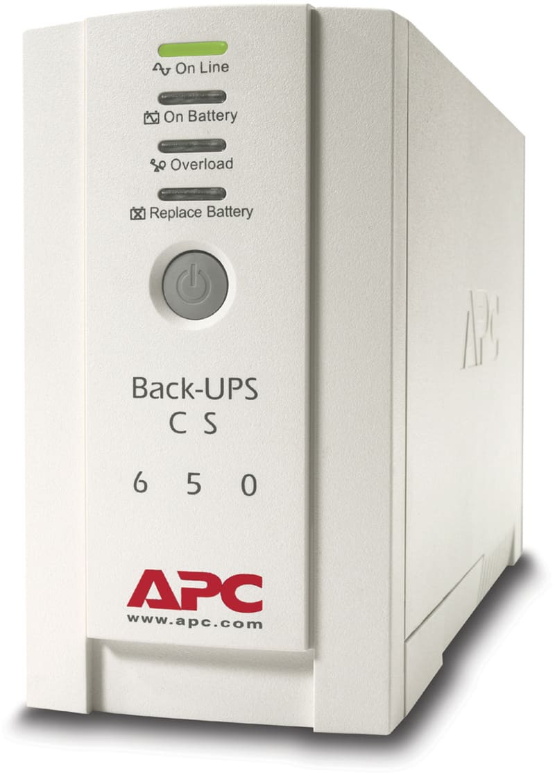Schneider Electric BK650EI APC Back-UPS, 650VA, Tower, 230V, 4 IEC C13 Outlets, User Replaceable Battery