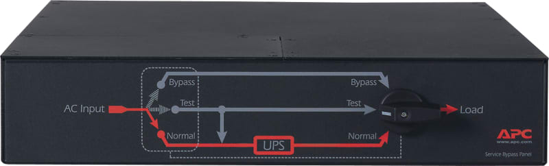 Schneider Electric APC Service Bypass Panel- 230V, 32A, BBM, IEC320 C20/HW input, IEC-320 Output- (2) C19 (8) C13 SBP5000RMI2U