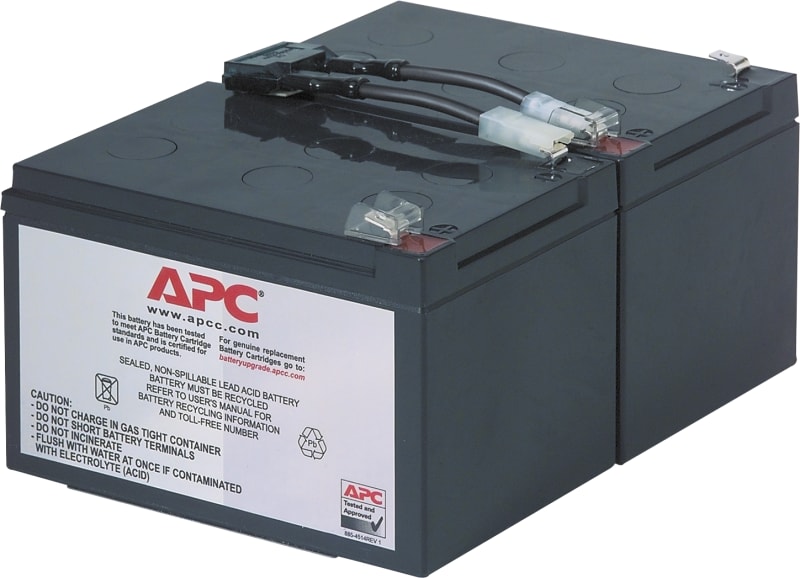 Schneider Electric APC Replacement Battery Cartridge, VRLA battery, 11AH, 12VDC, 2-Year warranty RBC6
