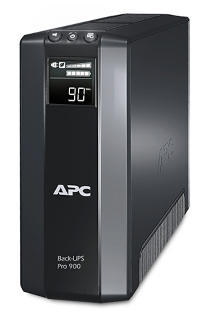 Schneider Electric APC Back-UPS Pro, 900VA/540W, Tower, 230V, 5X CEE 7/7 Schuko outlets, AVR, LCD, User Replaceable Battery BR900G-GR