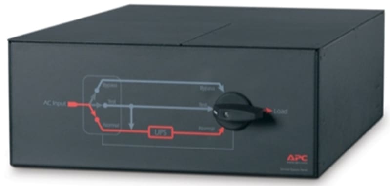 Schneider Electric APC Service Bypass Panel- 230V; 100A; MBB; Hardwire input; IEC-320 output- (8) C13 (2) C19 SBP10KRMI4U