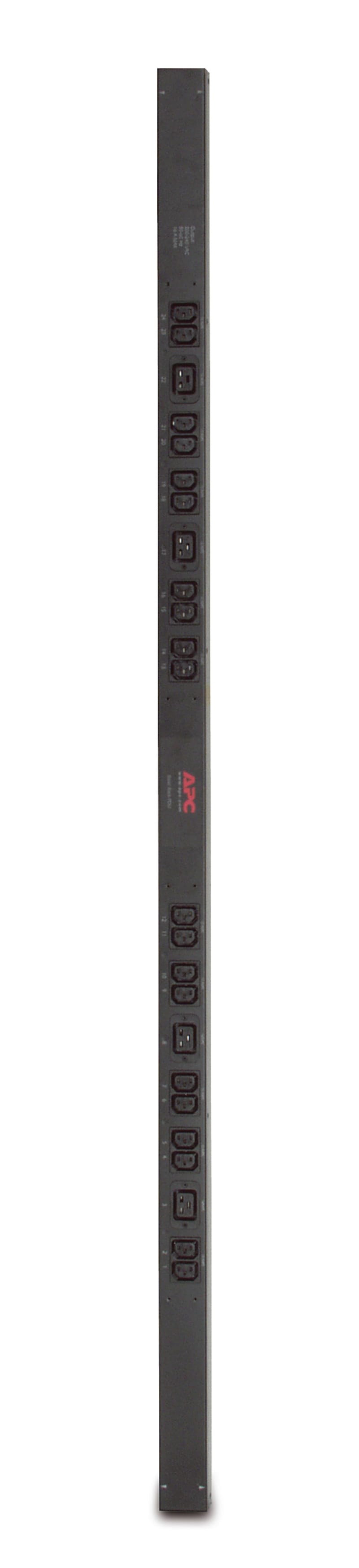 Schneider Electric Rack PDU,Basic,ZeroU,16A,230V,(20)C13 & (4)C19; IEC309, 10 ft Cord AP7554